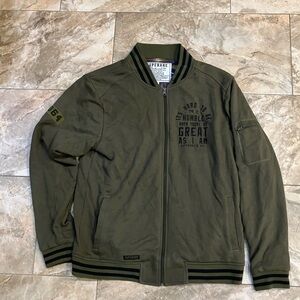 Muhammad Ali X Superare Varisty Bomber Jacket Full Snap Line Large Polyester